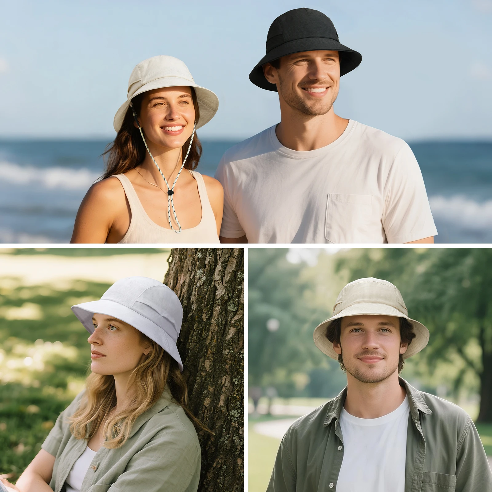 VOBOOM Damen Unstrukturierter Sonnenschutz, atmungsaktiv, Fischerhut, leichte Outdoor-Kappe, verstaubar, für Frühling und Sommer, Strand, Reisen – Detail 8