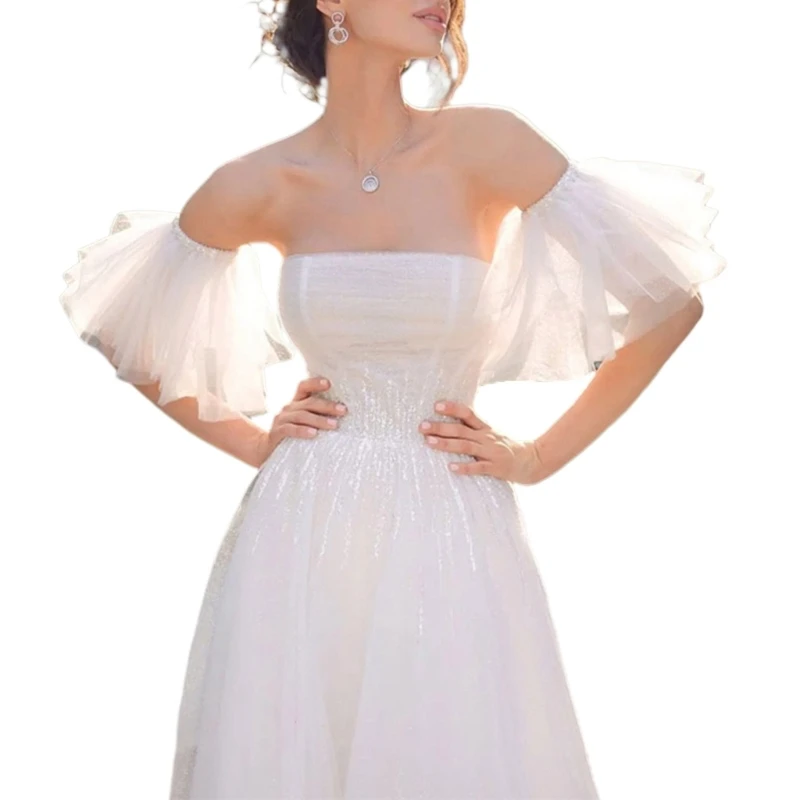 

Summer Women Lace Sleeve Wedding Party Bride Long Puff Arm Sleeve Cover Anti-uv 066F