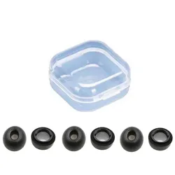 Premium Memory Foam Ear Tips - Noise - Isolating Earphone Accessories (Set of 3 Pairs) - Mixed(XL L M) (Black)
