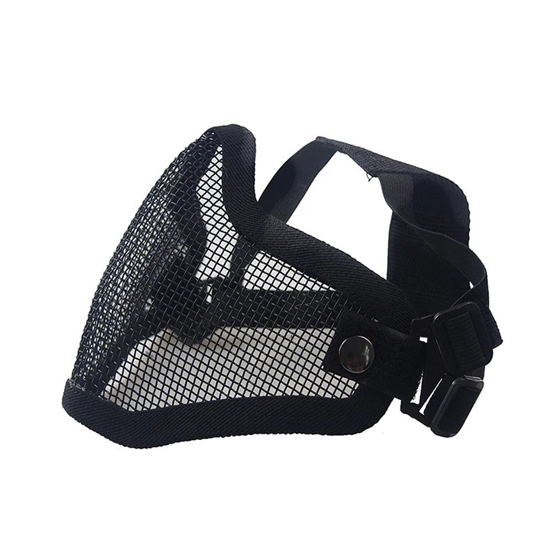 Face Mask REikirc Tactical Half Face Airsoft Mask Metal Net Dual Strap Adjustment CS Wargame Protective Masks