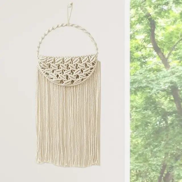 Kézzel Szőtt Gobelinnövény Nettó Tároló Táska Fali Dekoráció Szoba Boho Medál Otthoni Nappali Ajtó - Image 4