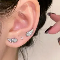 Women Shiny Crystal Angel Wings Earring Luxury Zircon Wing Earrings Punk Ear Studs Jewelry Gifts - Image 6