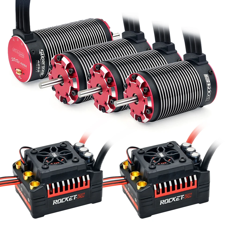 ロケットブラシレスモーター,1:8, 1:7 rcカーコンボ,超音速v2