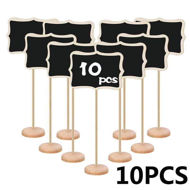Mini Wooden Chalkboard Wedding Blackboards Message Sign Food Buffet Labels for Wedding Birthday Party Table Place Card 10Pcs place cards,mini chalkboard signs