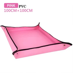Adjustable Gardening Planting Mat - Reusable & Versatile Cushion for Flower and Succulent Transplanting (PVC Pink 100x100CM)