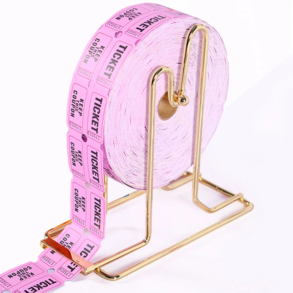 Golden Metal Ticket Dispenser Holder Raffle Stand Portable Soap Dish Movie Theater Roll ganizer Ticket Dispensing Holder Metal