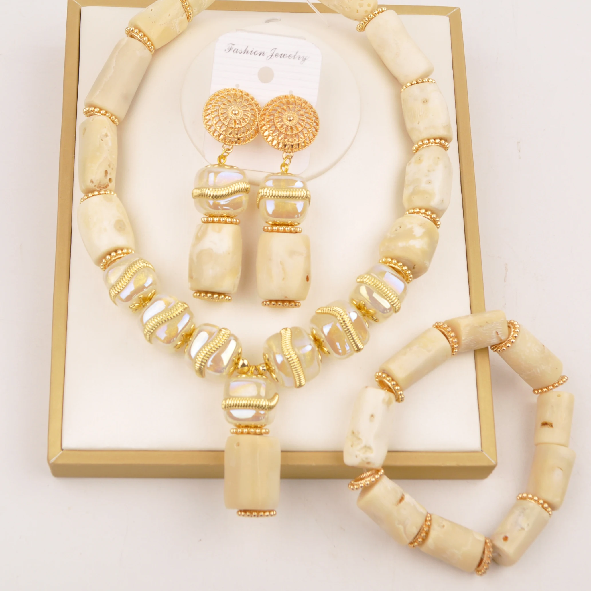 nigerian-bride-wedding-jewelry-white-natural-coral-necklace-sets