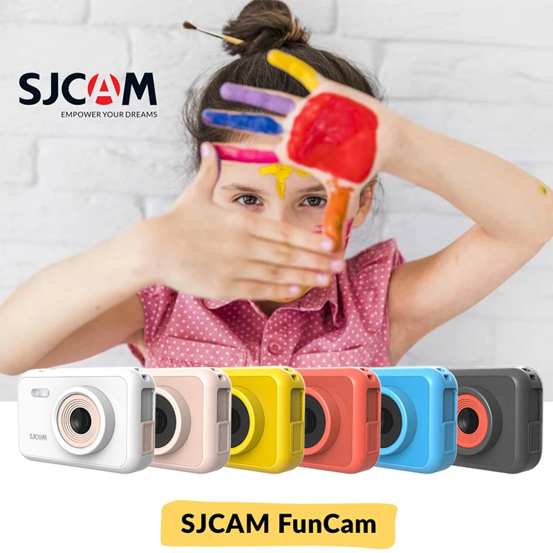 SJCAM FunCam 어린이 카메라, 2.4 인치 대형 디스플레이 화면, 1080P 초고화질 해상도, 시간 제한 사진 촬영