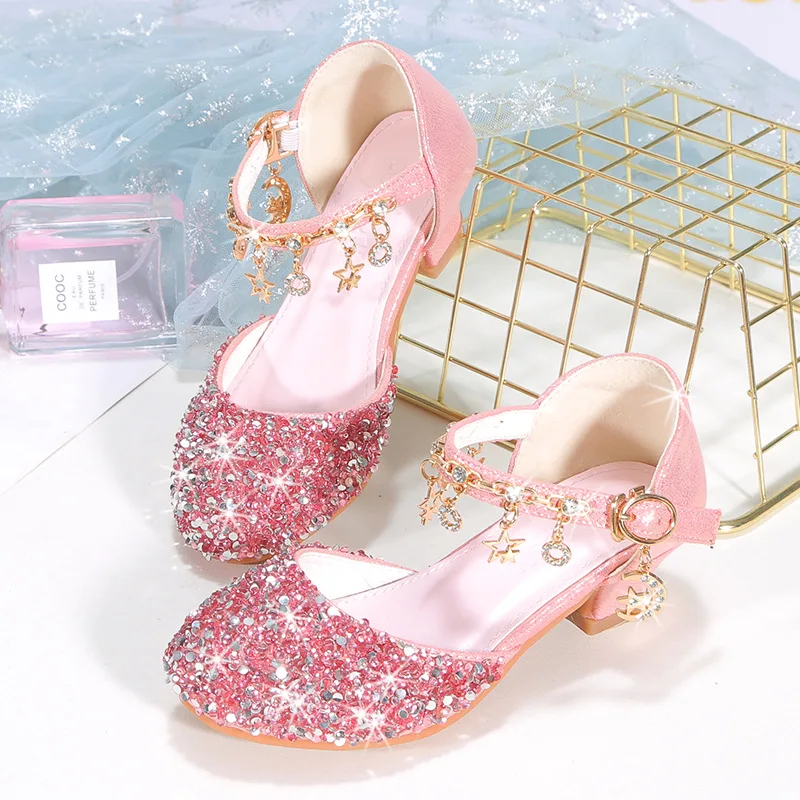 Cheap New Princess Shoes Kids Shoes Girls High Heels Dress Shoes Flower  Butterfly Sandals Bowknot Crystal Princess Queen Cosplay Party Girl Dance  Shoes | Joom