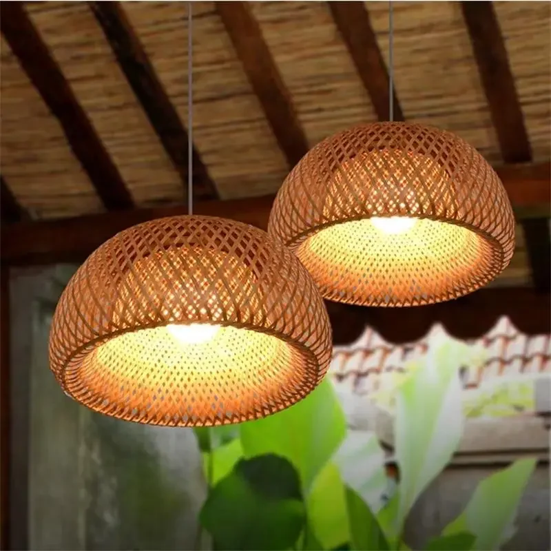 Bamboo Chandelier Hanging Lamp Pendant Light Retro Chinese Style For Hotel Bedroom Living Room pendant lights,ceiling light,pendant lamp,chandelier lighting,vintage pendant lights,rope pendant lamp