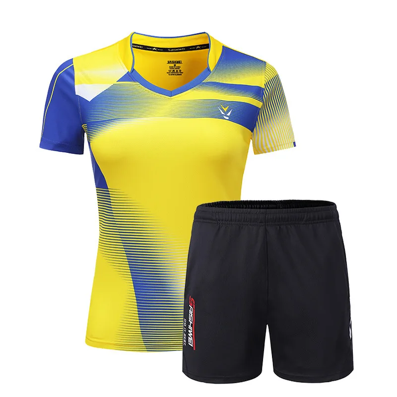 Tennis clothes badminton sport shirt,pingpong Tshirt,huttlecock jerseys sportswear tracksuit Men/Women shirt + shorts 3867