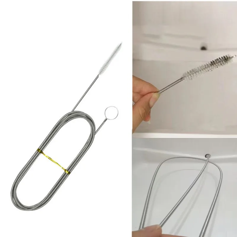 

Refrigerator Drain Dredge Cleaning Set Long Flexible Refrigerator Scrub Brush Air Pump Hose Tube Filter Pipes Tube Dredging Tool