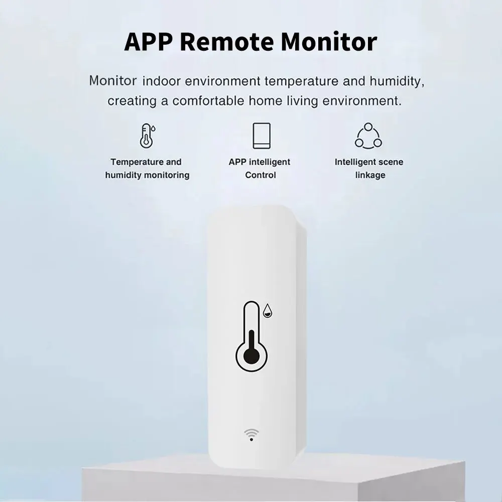 Tuya WiFi Smart Temperature And Humidity Sensor Battery Powered Smart Home Security Work With Alexa Google Home 2