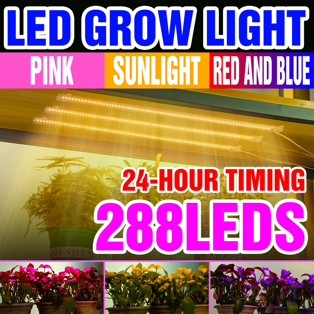 

LED Full Spectrum Phyto Lamp Indoor Plants Grow Light LED Cultivation Lights USB Dimmable Phytolamp For Flower Seedling Growbox
