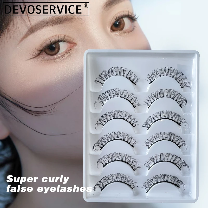 

3/6 Pairs Strip Lashes DD Curl Eyelashes 3D Mink Natural Fluffy Russian False Eyelashes Extension Makeup Faux Cils Wholesale