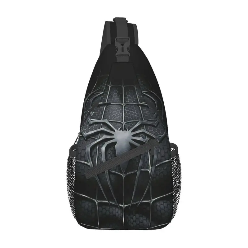 Spider Web Sling Crossbody Chest Bag Zaino A Tracolla Moda Uomo Per Campeggio In Bicicletta