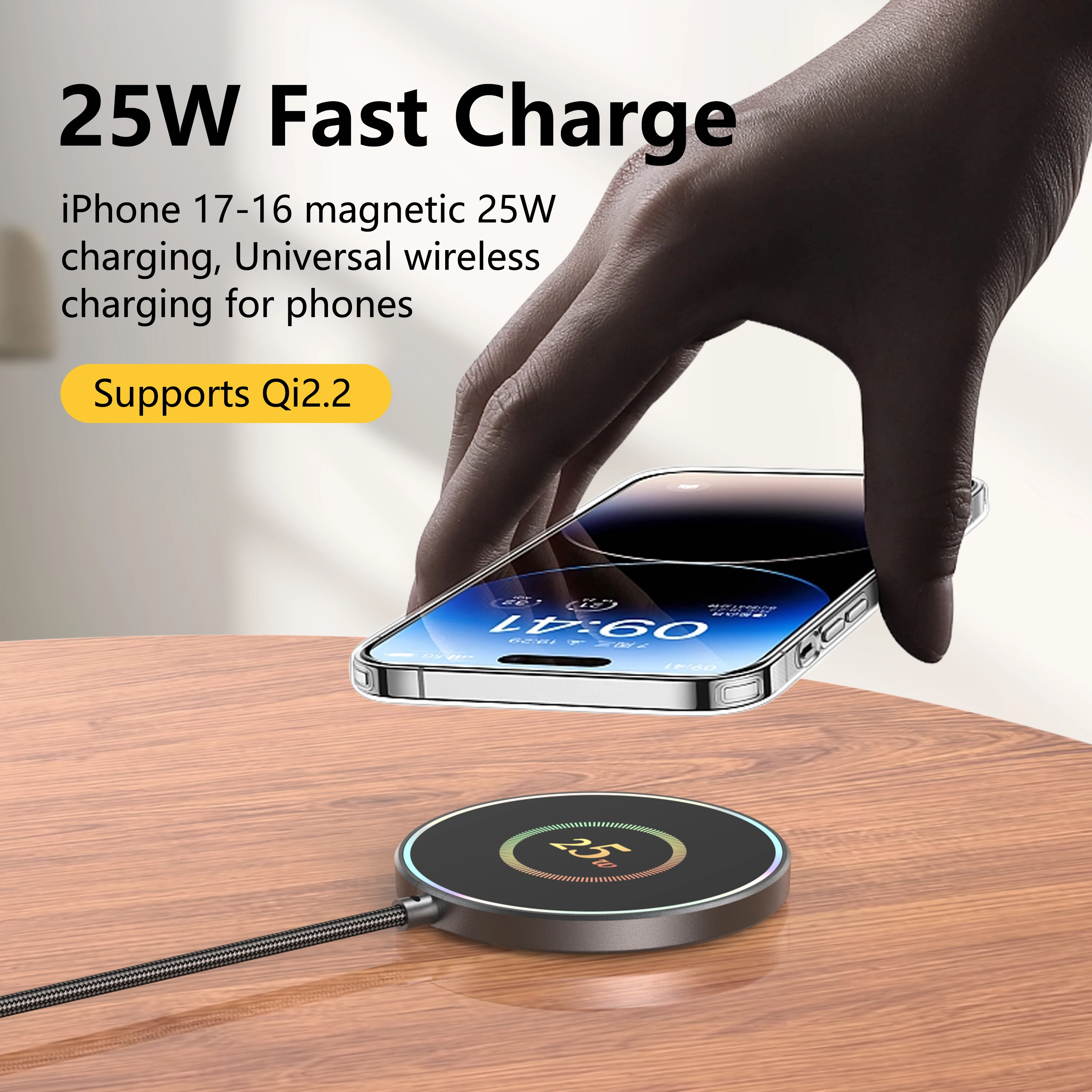 Wireless Charger 25W Mobile Phone Chargers Stand For iPhone 17 16 15 14 13 12 Pro Max Samsung Xiaomi Fast Charging Dock Station - 6