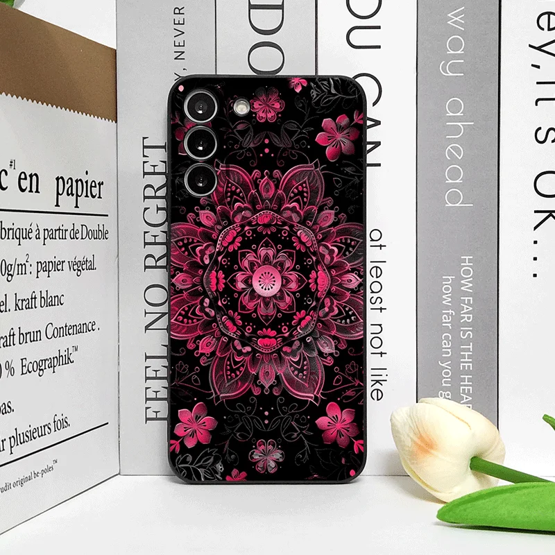 Vintage Mandala Lotus Flower Pattern Trendy Soft Phone Case
