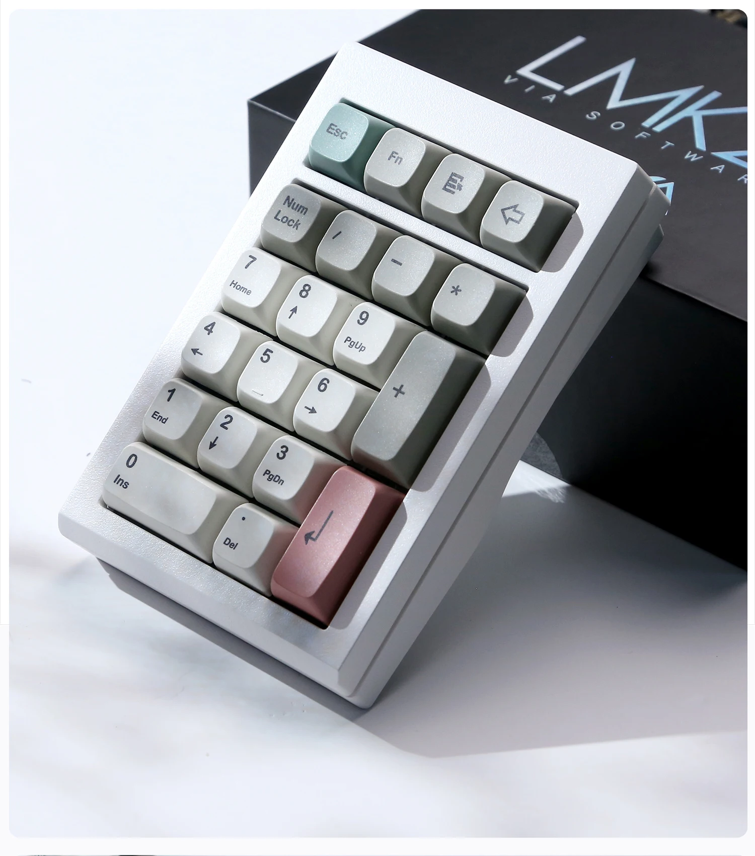 alumínio Kit Teclado, Bluetooth, 2.4g Sem Fio, Tipo-C Pad, 21 Chave, RGB Luz