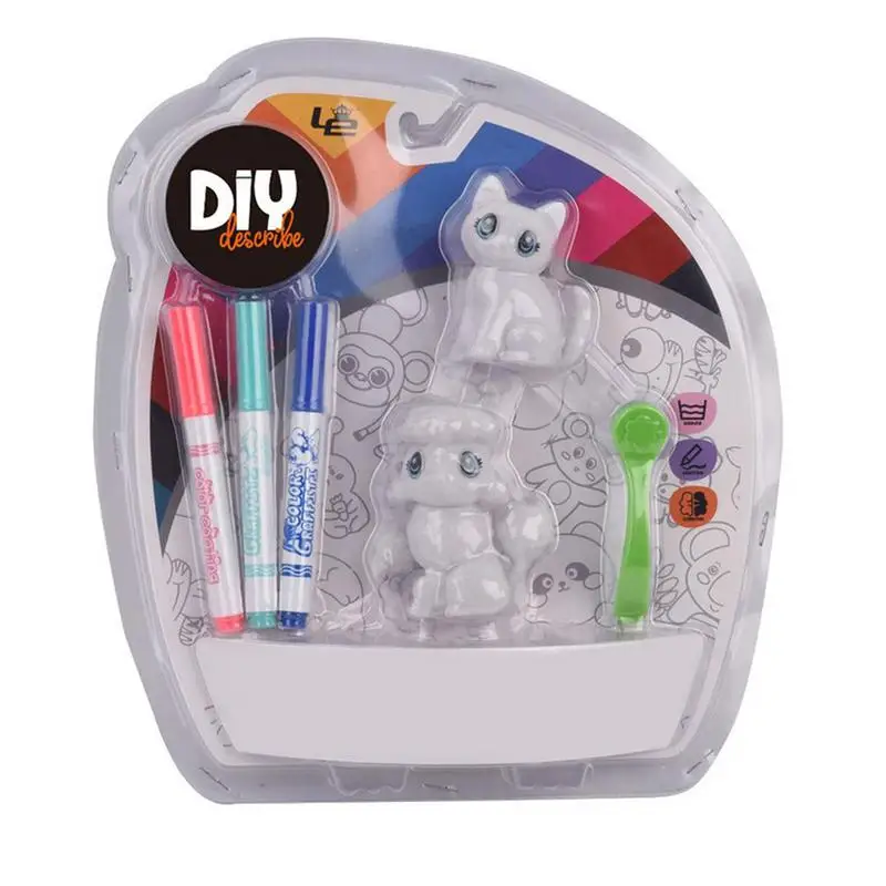 

Детские игрушки для раскрашивания, забавные мягкие игрушки-зверушки, детская игрушка «сделай сам» для школы, путешествия, автомобиль, дом для маленьких девочек и мальчиков