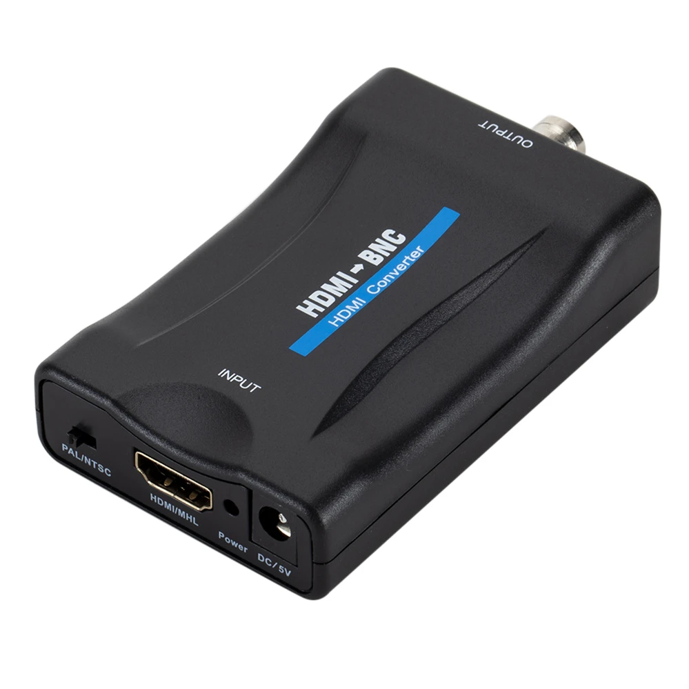 HDMI-compatible to BNC Adapter 1080P Composite Video Signal Converter Multimedia