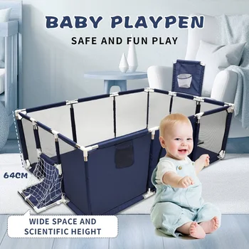 Safety Baby Playpen For Children Indoor Multiple Styles Toddler Barrier Fence Kids Playground Toys Park With Basketball Frame 1