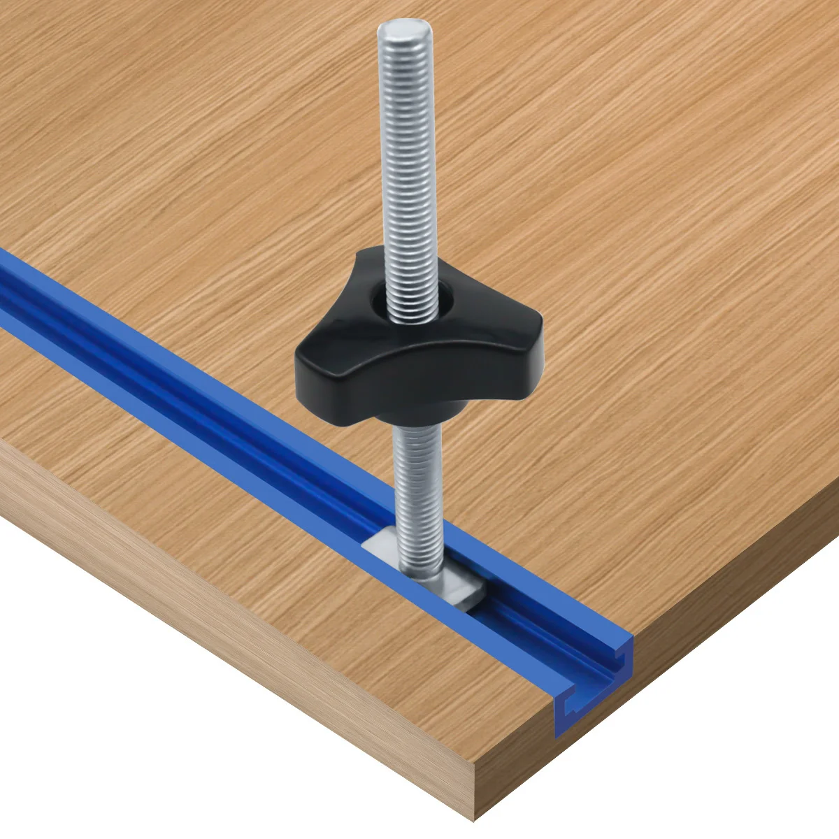 Universal T Track for Woodworking Double-Cut Profile T Track Bolt Knob Miter Sliding Nut T-Slider Slot