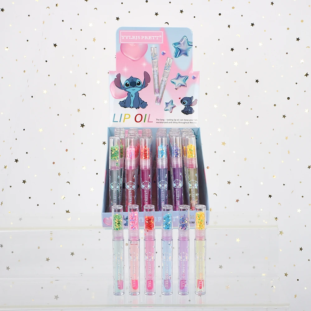 48Pcs Cartoon Shiny Lip Oil Lip Gloss Set Lip Tinted Girls Woman Natural Waterproof Moisturizing Lips Makeup Set 2