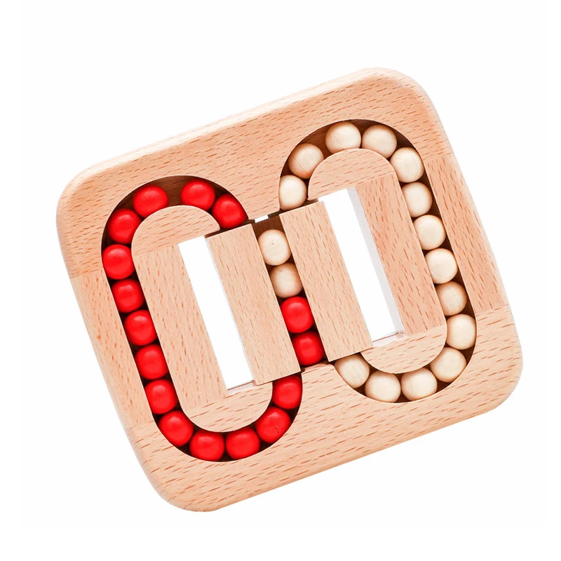 Magic Bean Cube Rotating Puzzle Wooden Brain Teaser Games stress Relief Gifts for Kids Adults Rompecabezas De Ingenio
