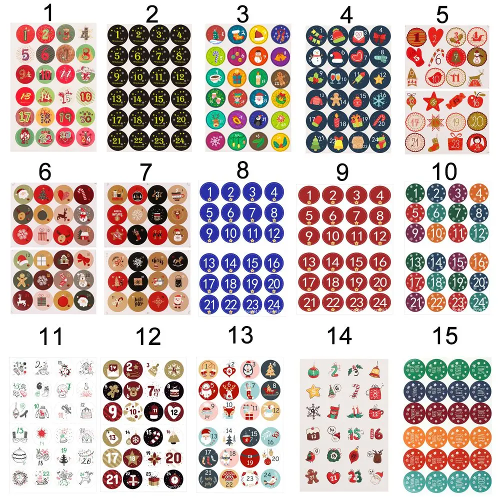Paper Christmas Gift Stickers Labels for DIY Crafts