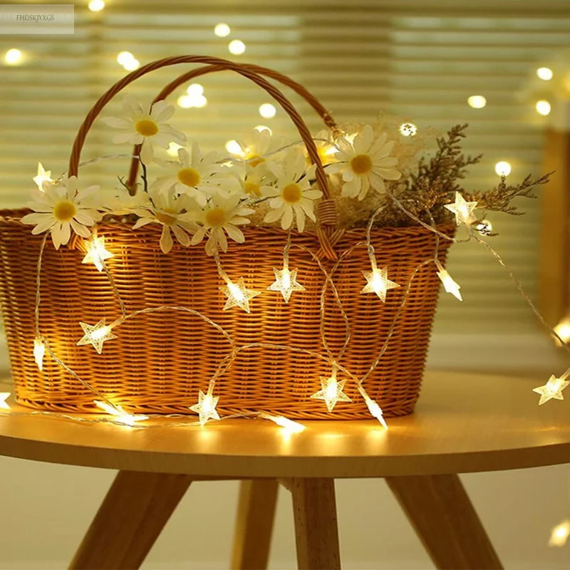 3M/5M/10M USB/Battery Led Stars Garland Lights Fairy String Outdoor Lamp Christmas Holiday Wedding Party Room Light Decoration