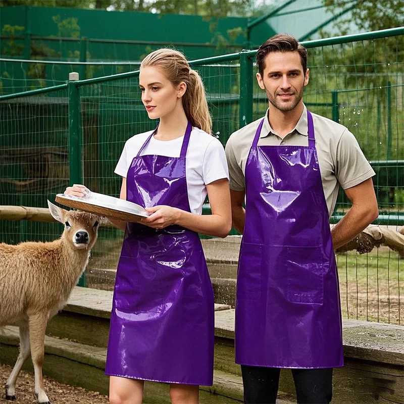 Personalisierte, wasserdichte, ölbeständige Arbeitsschürze mit Logo für Herren, stilvolles Design zum Kochen in der Küche, Metzger, Meeresfrüchteverarbeitung und – Detail 34