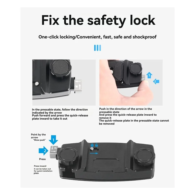 B29C-야외 사진 촬영용 카메라 클립 마운트 백팩 스트랩 키트(아카 스위스  니콘용 DSLR용 퀵 릴리스 플레이트 포함)