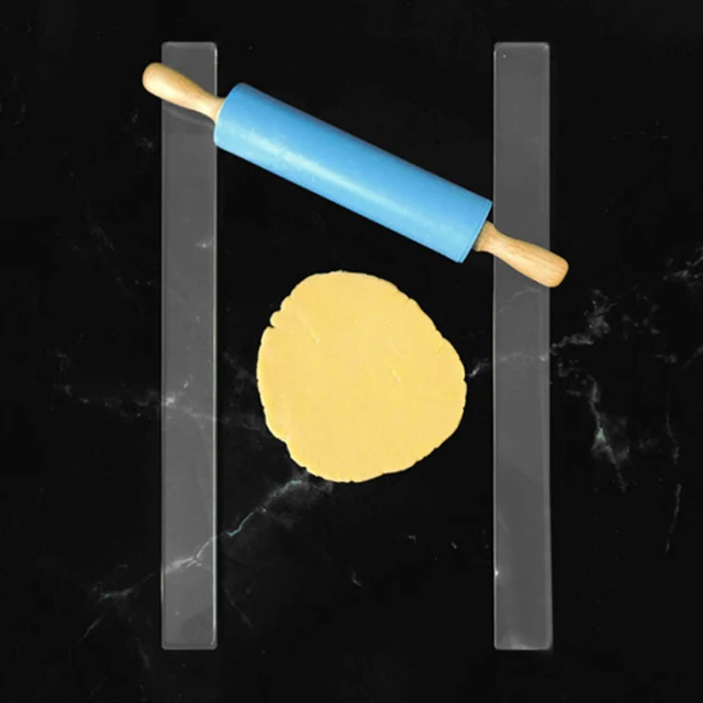 2Db Akril Keksz Gördülőcsapok Mérő Tésztacsíkok Vastagság Egyensúly Vonalzó Süti Simább Konyhai Kiegészítők - Image 2