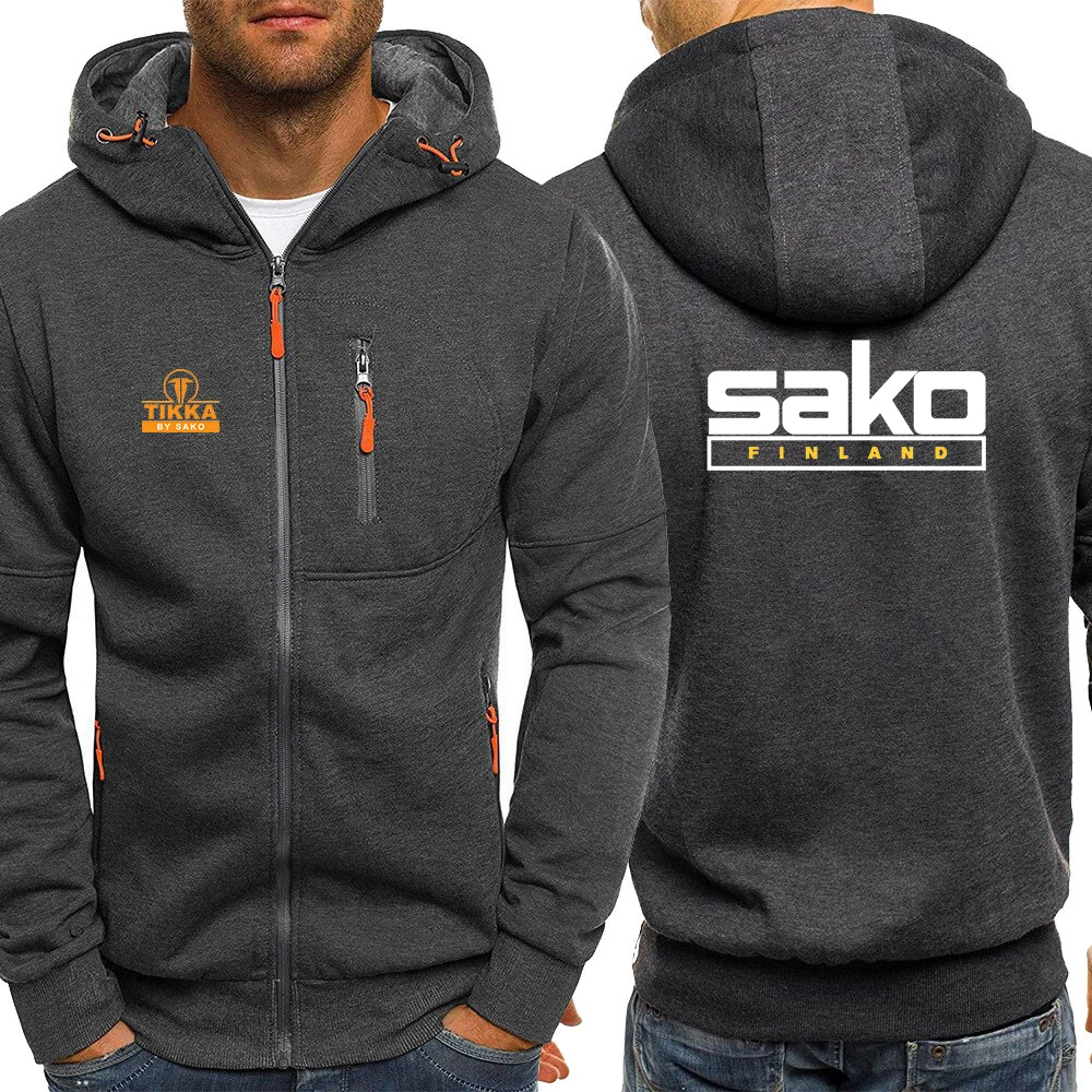 Men's Casual Zipper Hoodies Sweatshirt Sportswear