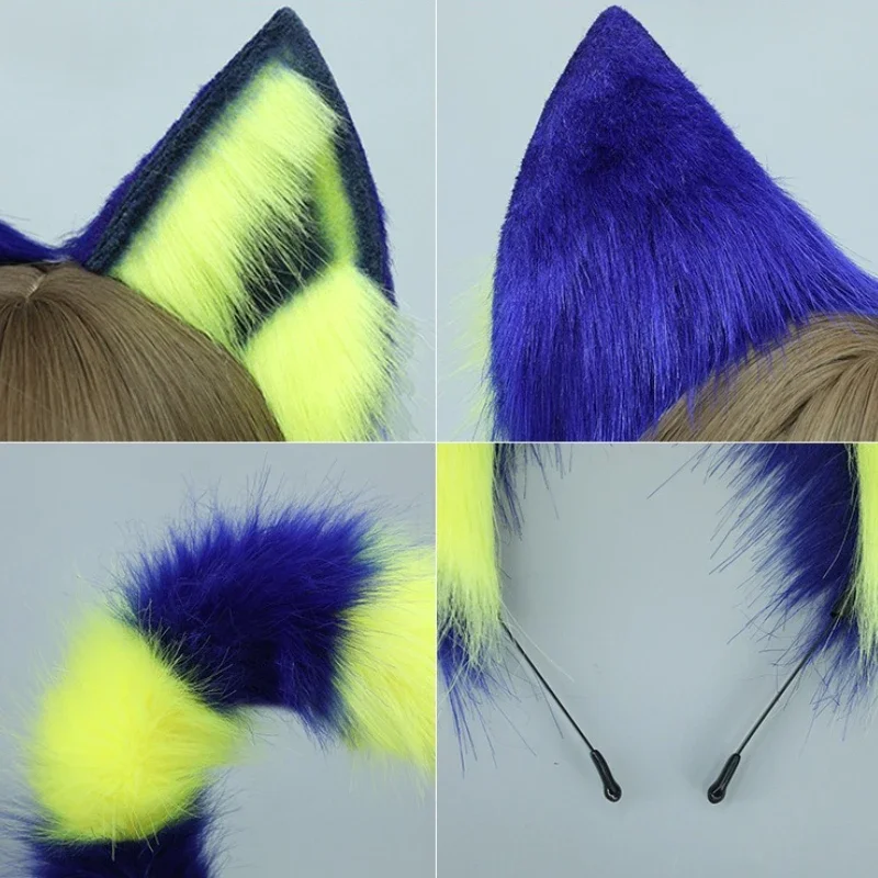 Cosplay Accessories Anime Egyptian Queen Ankha Simulation Animal Ears Headwear Tail Costume Props Halloween Party Props