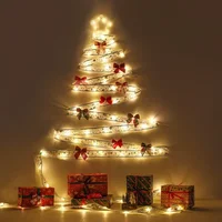 3~10M Christmas Tree Ribbon String Lights 100 LED Fairy Lights Ribbon Bows Lights Christmas New Year Decor Gift Packaging Tie 3