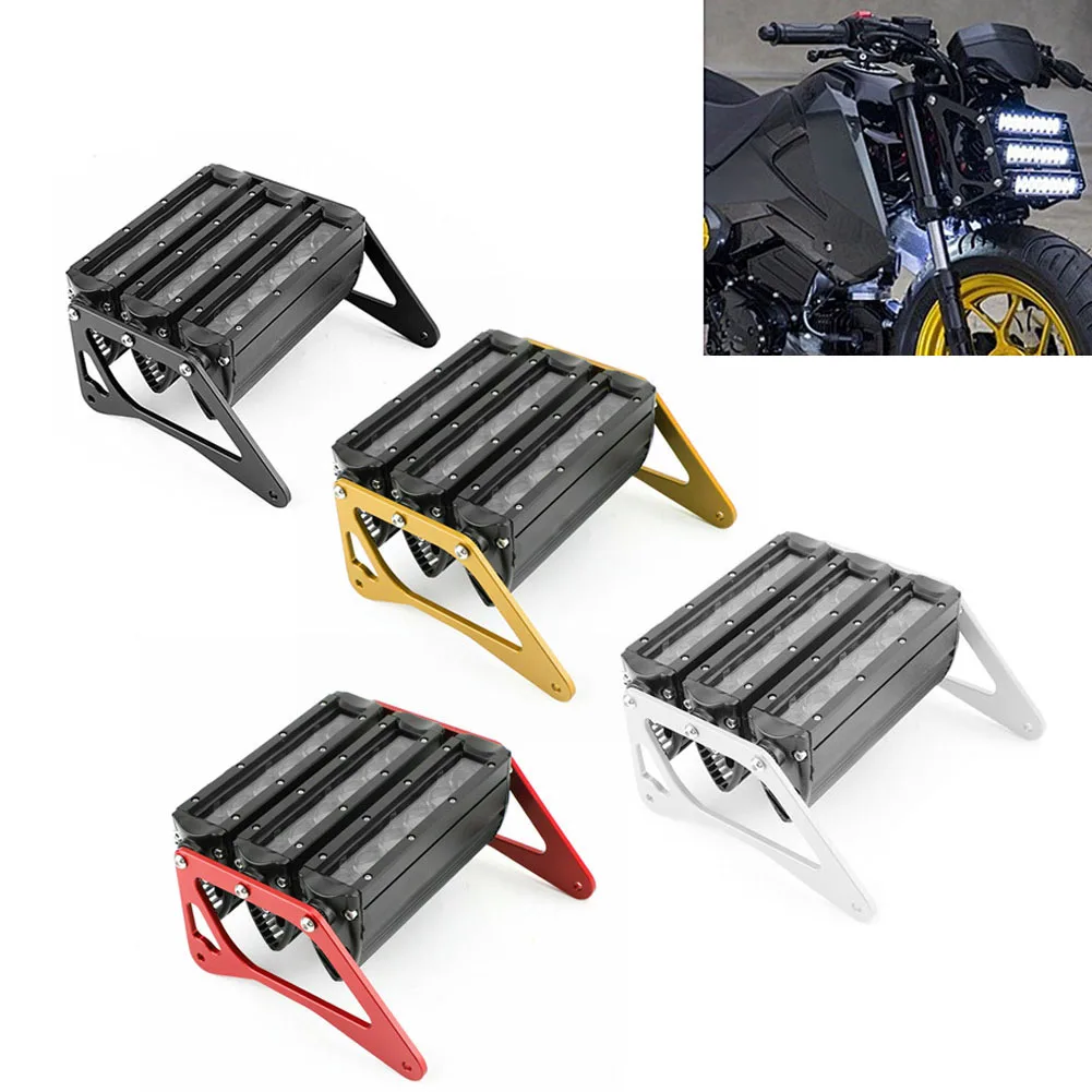 Motorcycle LED Headlight Fog Light Bar & Bracket For Honda MSX 125