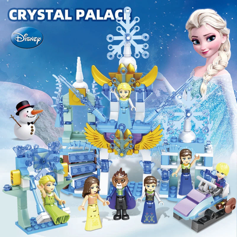 2024 Disney Frozen Dream Princess Elsa Ice Castle Princess Anna Set Building Model Blocks Regali Giocattolo Compatibile Con Legoings