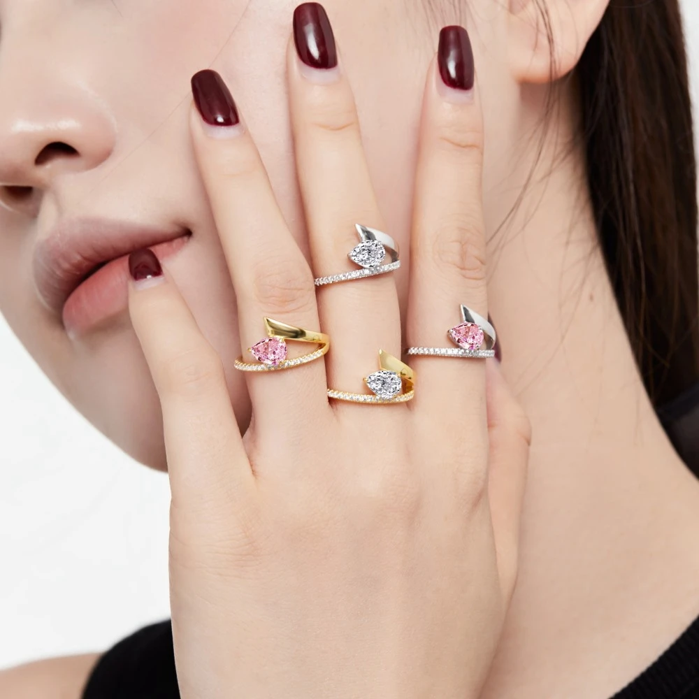 925 Sterling Silver Wedding Engagement Jewelry | Gold Plated