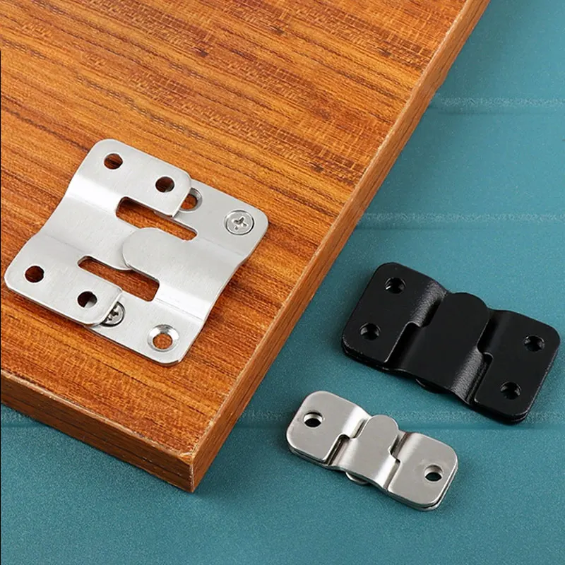 Hanging Hooks 10PCS(5Pairs) Interlock Flush Mount Bracket Furniture Connector Wall Picture Frame Hanger Display
