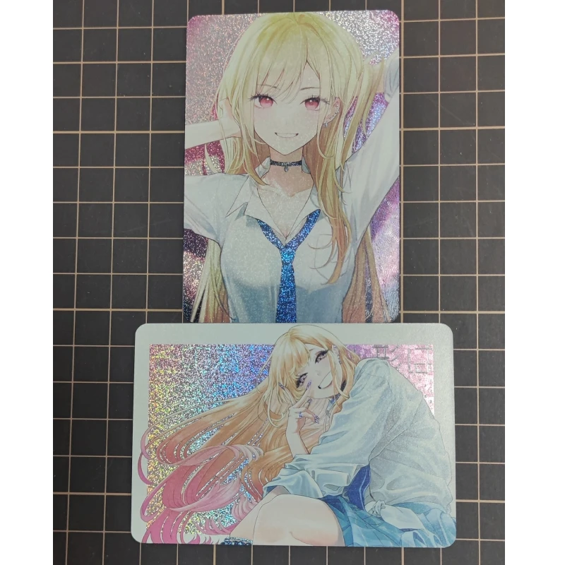 

Anime Girl DIY Cosplay Clothing Kitagawa Marin Refraction Color and Starlight Flash Process Set of 2 Sheet Game Collection Card