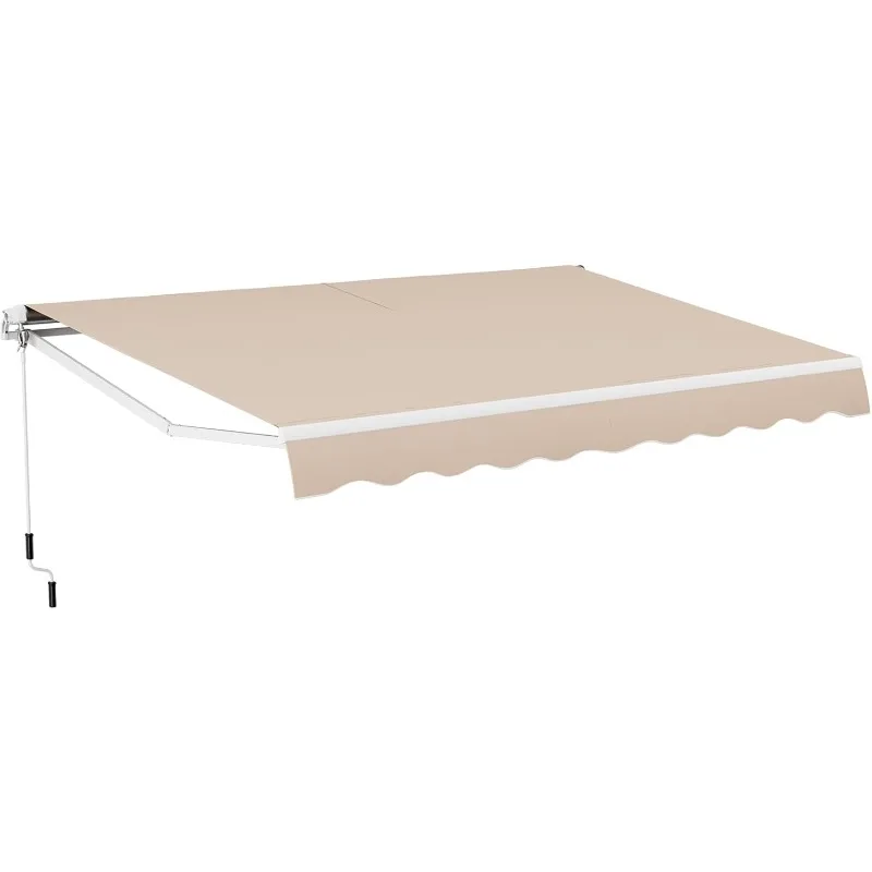 10 Ft x 8.2ft retractable awning, aluminum patio awning, outdoor manual retractable awning 2