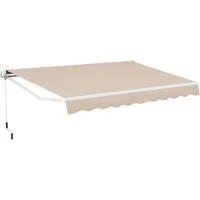 10 Ft x 8.2ft retractable awning, aluminum patio awning, outdoor manual retractable awning 2