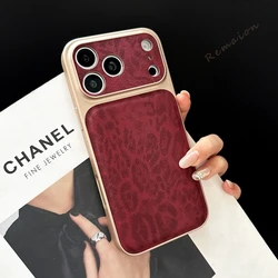 Luxury Leopard Leather Phone Case with Shockproof Protection and Window Design - iPhone 13 (Paul PP)