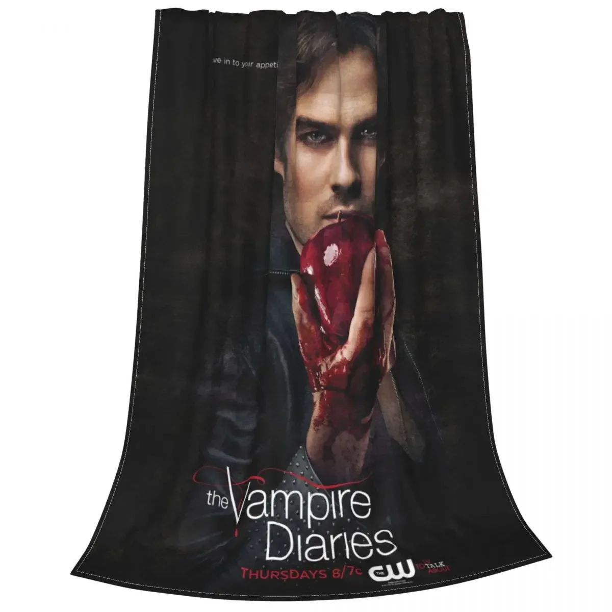 

Damon Salvatore The Vampire Diaries Blanket Fleece Awesome Soft Throw Blanket for Bedspread Summer Blankets for Beds