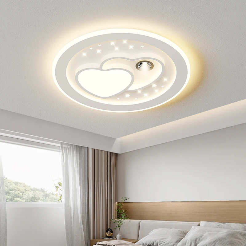 

Nordic Modern LED Ceiling Lamp Round Creative Living Room Black Circle Kitchen Lamps Study Room Simple Decoration Dimmable Lamps