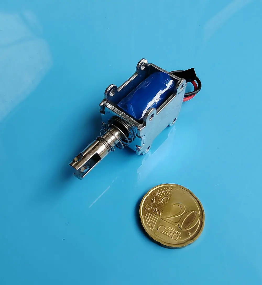 Electric door lock electromagnet, linear motor, YCT P120326 solenoid valve, pull-in switch, DC 12V solenoid