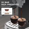 Machine 20 Bar，Espresso Coffee Maker with Milk Frother Steam Wand, Stainless Steel Coffee Machine 6