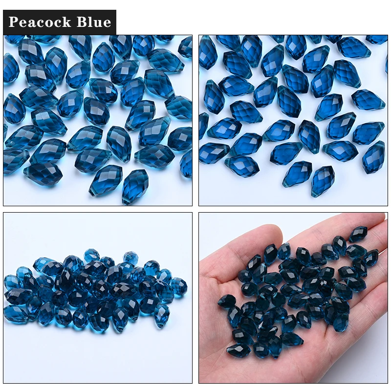 50 stücke Kristall Teardrop Perlen Kronleuchter Anhänger Waterdrop Form Faceted Perlen für Schmuck Machen DIY Ohrring Halskette Armbänder – Detail 9